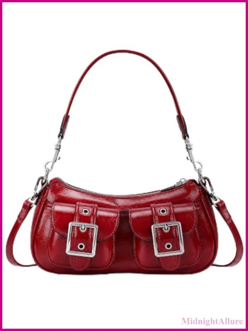 Punk Vintage Purse Faux Leather Crossbody Shoulder Bag for Women